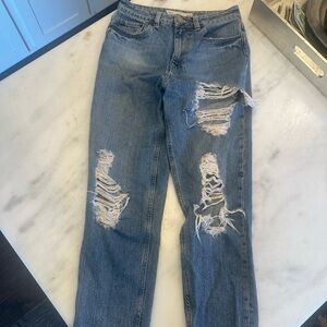 ASOS High Waisted ‘Mom’ Jeans Distressed